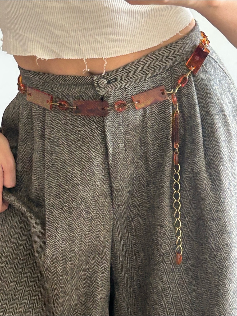 VINTAGE tortoise shell belt